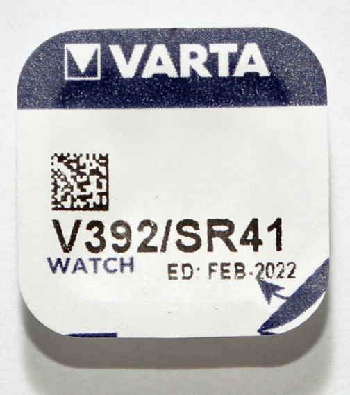 Varta Batterie 392 (SR-41 W)