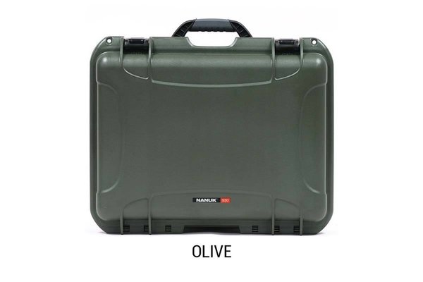 Nanuk 930 Case oliv mit gepolsterten Trennwänden