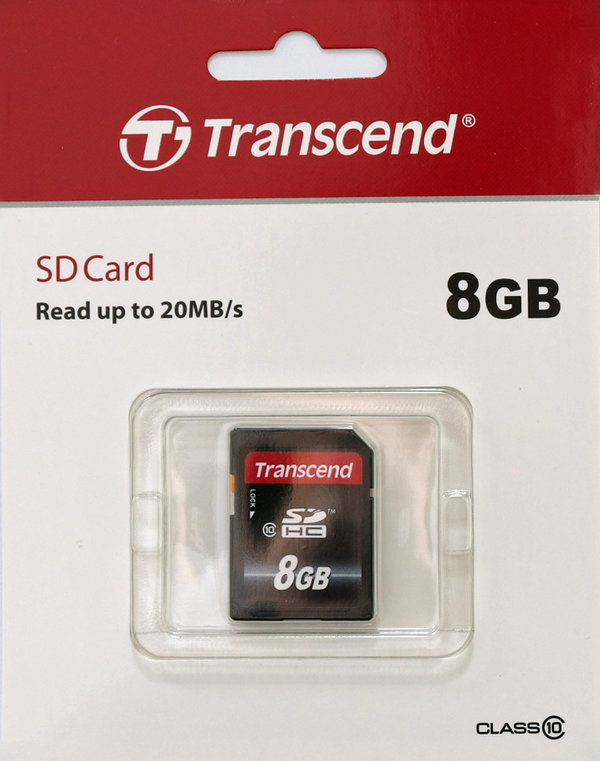 Transcend SDHC  8 GB Class 10