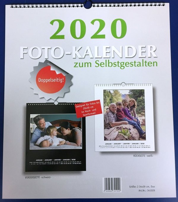 Fotokalender 2024 34x39cm für Bilder bis 20x30